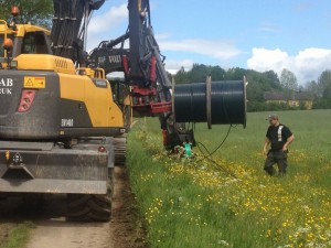 Grävarbete på sträckan Givarp-Bragnum