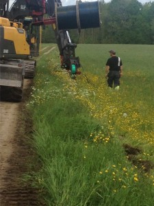 Grävarbete på sträckan Givarp-Bragnum